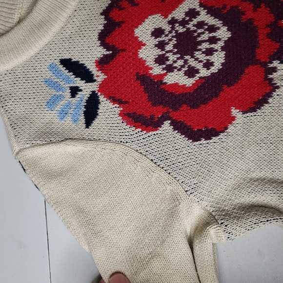 Style & Co Womens Floral Festivity Crewneck Pullover Knit Sweater Size M Preppy - Picture 16 of 16